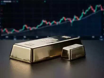 Ein glänzender Platinbarren auf dunklem Untergrund, im Hintergrund eine unscharfe Finanzgrafik mit steigendem Trend. - Foto: über boerse-global.de