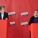 Linke-Politikerin Violetta Bock und Rechtsanwalt Johannes Franke in Berlin. Hat die Linke vor Gericht Erfolg? - Bild: Kay Nietfeld/dpa