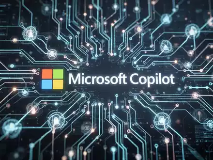 Stilisierte, leuchtende neuronale Netz- oder Leiterplattenstruktur, subtil mit dem Microsoft Copilot-Logo verbunden, für KI-Innovation. - Foto: über boerse-global.de