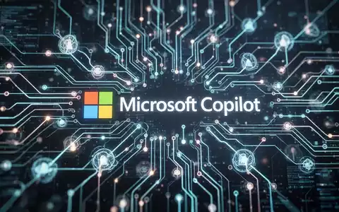 Stilisierte, leuchtende neuronale Netz- oder Leiterplattenstruktur, subtil mit dem Microsoft Copilot-Logo verbunden, für KI-Innovation. - Foto: über boerse-global.de