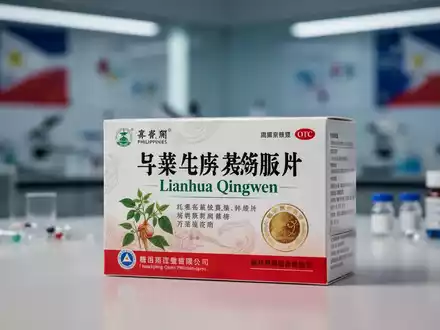 Nahaufnahme einer Packung traditioneller chinesischer Medizin vor einem verschwommenen Hintergrund, der philippinische Vorschriften andeutet. - Foto: über boerse-global.de
