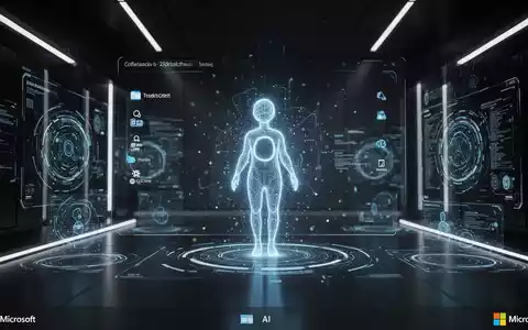 Leuchtendes, futuristisches Symbol eines digitalen Assistenten im Zentrum einer minimalistischen Oberfläche, das traditionelle Startmenü ersetzend, umgeben von ätherischen KI-Elementen. - Foto: über boerse-global.de