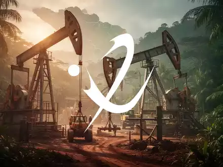Abstrakte Darstellung der Öl- und Gasindustrie mit Anspielungen auf internationale Geschäfte und südamerikanische Ressourcen. - Foto: über boerse-global.de