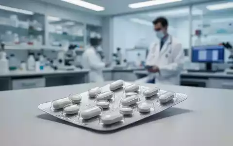 Nahaufnahme einer Pillenpackung in einem Blister, mit einem unscharfen Hintergrund eines Labors oder einer Arztpraxis. - Foto: über boerse-global.de