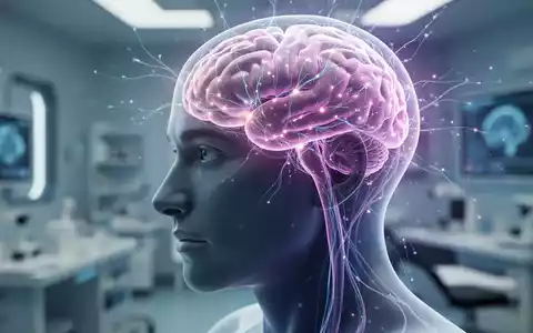 Nahaufnahme eines menschlichen Kopfes im Profil, der leuchtende neuronale Bahnen im Gehirn zeigt, die Neuromodulation symbolisieren. - Foto: über boerse-global.de