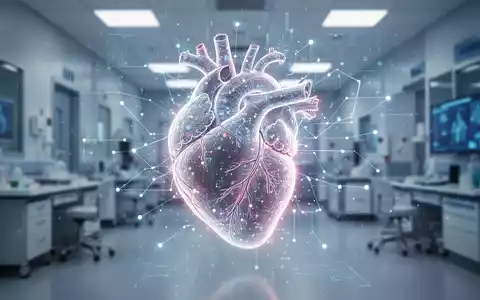 Digitales Herz mit Datenpunkten und Linien, symbolisiert Herzinsuffizienz-Software und technologische Innovation im medizinischen Bereich. - Foto: über boerse-global.de