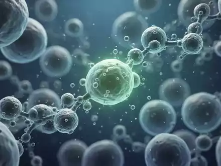 Mikroskopische Ansicht von Beta-Glucan-Molekülen und Hefezellen, die Immunsystem und Darmgesundheit symbolisieren. - Foto: über boerse-global.de