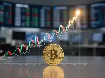 Ein stilisierter Graph, der ein Rekordhoch anzeigt, mit einer einzelnen goldenen Münze im Vordergrund, die den Aufwärtstrend widerspiegelt. - Foto: über boerse-global.de