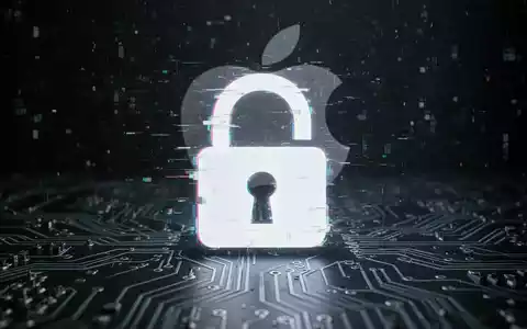 Stilisierte Schlosssymbol mit Glitch-Effekt über Leiterplatte, schwaches Apple-Logo im Hintergrund, stellt macOS-Malware dar. - Foto: über boerse-global.de