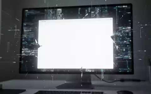 Ein minimalistisches weißes Fenster, das einen unscharfen digitalen Desktop teilweise verdeckt, veranschaulicht einen Softwarefehler auf einem Computerbildschirm. - Foto: über boerse-global.de