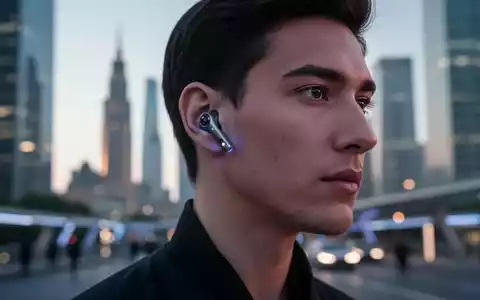 Futuristische AirPods mit dezenten Kameras an den Stielen, getragen von einer Person in einer modernen Stadt. - Foto: über boerse-global.de