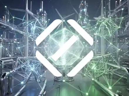 Abstrakte Darstellung einer futuristischen Energieerzeugungsanlage mit leuchtenden geometrischen Formen, die ein sauberes Stromnetz symbolisieren. - Foto: über boerse-global.de