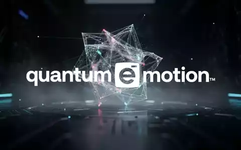 Abstrakte Darstellung von Quantentechnologie mit leuchtenden Linien und Knoten in einem dunklen, futuristischen Raum, die Innovation und Fortschritt symbolisiert. - Foto: über boerse-global.de