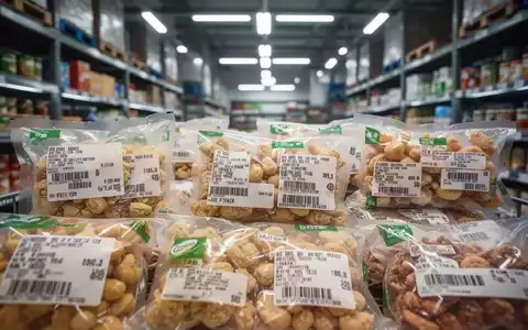 Nahaufnahme verschiedener Lebensmittelverpackungen mit deutlich sichtbaren Mindesthaltbarkeitsdaten und Chargennummern in einem Laden. - Foto: über boerse-global.de