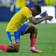 Kolumbiens Jhon Arias bejubelt das frühe 1:0. - Bild: Charlie Riedel/AP/dpa