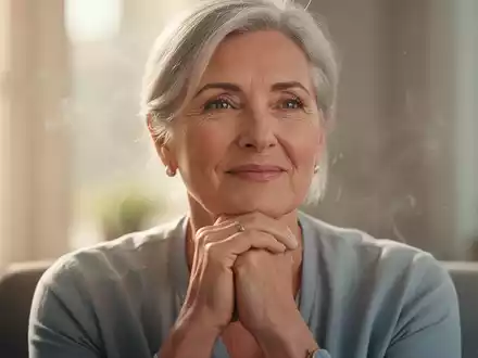 Eine nachdenkliche Frau in den Fünfzigern, die Gesundheit und Wohlbefinden symbolisiert. - Foto: über boerse-global.de