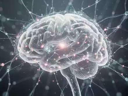Abstrakte Darstellung eines neuralen Netzwerks oder einer Gehirnschnittstelle, die Gehirnstimulationstechnologie symbolisiert. - Foto: über boerse-global.de
