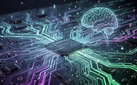 Leuchtende Platine mit digitalem Code und Blockchain-Verbindungen, Symbol für KI und Krypto-Zahlungen bei autonomen Transaktionen. - Foto: über boerse-global.de