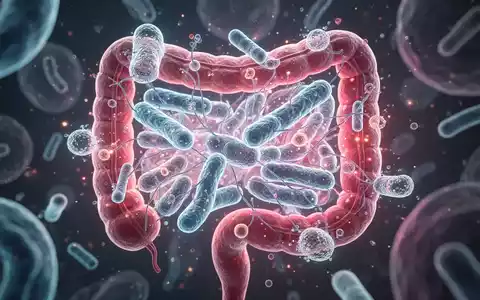 Eine mikroskopische Darstellung des Darmmikrobioms mit leuchtenden Bakterien und komplexen Strukturen, die Gesundheit und Vielfalt symbolisieren. - Foto: über boerse-global.de