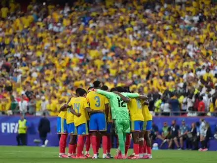 Vor der gelben Wand erreichte Kolumbien das Achtelfinale. - Foto: Ed Zurga/AP/dpa