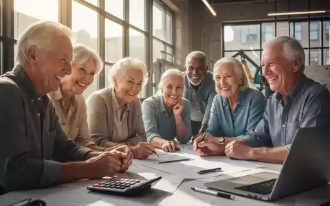 Aktive Senioren arbeiten in einem modernen Büro, symbolisieren steuerfreien Zuverdienst und Rentenanpassungen. - Foto: über boerse-global.de