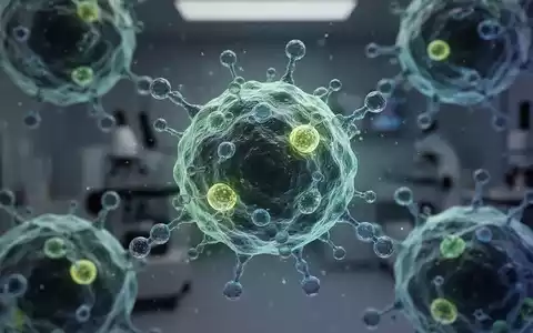 Nahaufnahme von Prostatakrebszellen unter dem Mikroskop, die von therapeutischen Molekülen umgeben sind. - Foto: über boerse-global.de
