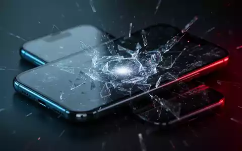 Ein Smartphone mit einem stilisierten digitalen Bedrohungsbild auf dem Bildschirm, umgeben von dunklen, technologischen Elementen. - Foto: über boerse-global.de
