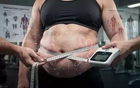 Nahaufnahme des Bauches einer Person, die mit einem Maßband den Taillenumfang misst, um Bauchfett zu kontrollieren. - Foto: über boerse-global.de