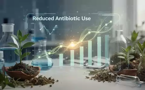 Eine Nahaufnahme eines Bildschirms, der Daten zur reduzierten Antibiotikaanwendung zeigt, mit einem weichen, organischen Lichteffekt. - Foto: über boerse-global.de