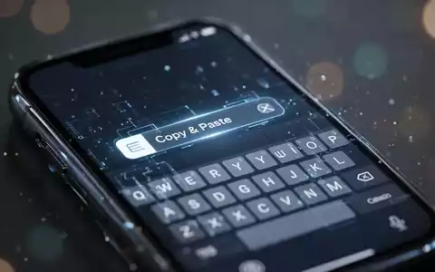 Nahaufnahme eines Smartphone-Bildschirms mit vereinfachter Tastatur und 'Copy & Paste'-Vorschauleiste. - Foto: über boerse-global.de