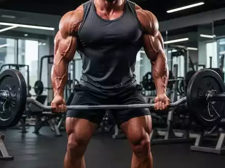 Eine athletische Person trainiert mit Gewichten in einem modernen Fitnessstudio, um Muskelmasse zu erhalten. - Foto: über boerse-global.de