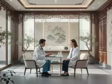 Ein ruhiger, moderner medizinischer Raum, der traditionelle chinesische und moderne Designelemente miteinander verbindet. - Foto: über boerse-global.de
