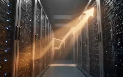 Abstrakte, atmosphärische Darstellung des Datenspeichersektors mit schnell aufsteigendem Licht, das starkes Marktwachstum symbolisiert. - Foto: über boerse-global.de