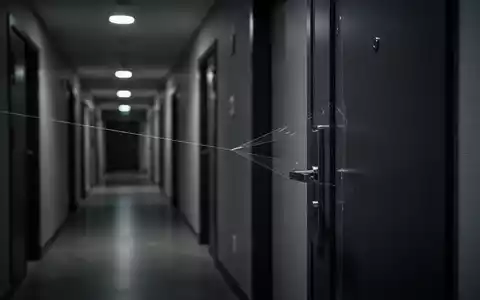 Nahaufnahme einer Wohnungstür mit einem dünnen, fast unsichtbaren Faden, der zwischen Türblatt und Rahmen gespannt ist. - Foto: über boerse-global.de