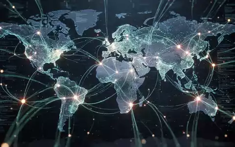 Digitales Netzwerk mit leuchtenden Knoten, das globalen Informationsfluss und die Erkennung von Fehlinformationen darstellt. - Foto: über boerse-global.de