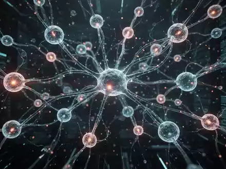Vernetzte, leuchtende neuronale Netzknoten und Datenströme, die fortschrittliche KI und große Kontextfenster symbolisieren. - Foto: über boerse-global.de
