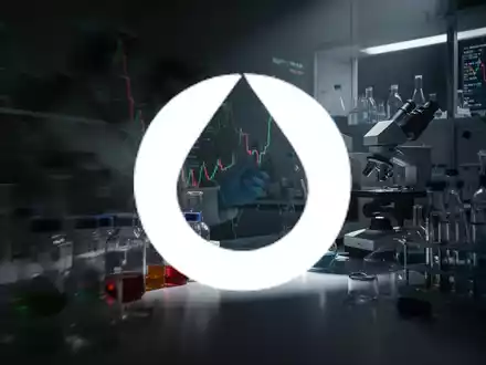 Eine abstrakte, atmosphärische Szene eines Pharmalabors, die Marktvolatilität und Leerverkäufe darstellt. - Foto: über boerse-global.de