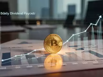 Eine stilisierte Finanzgrafik zeigt konstante Dividendenzahlungen seit Mai 2016, mit einer einzelnen Goldmünze darauf. - Foto: über boerse-global.de