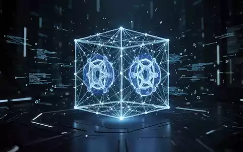 Leuchtender, vernetzter digitaler Würfel, der ein Kubernetes-Cluster darstellt, vor dunklem, futuristischem Hintergrund mit dezenten Datenströmen. - Foto: über boerse-global.de