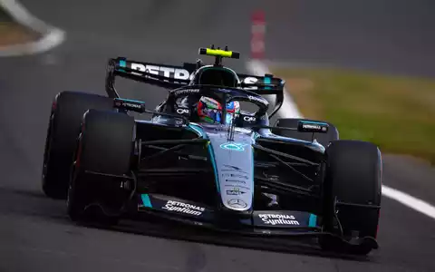 Kimi Antonelli rast der Konkurrenz in Silverstone davon. - Foto: David Davies/PA Wire/dpa