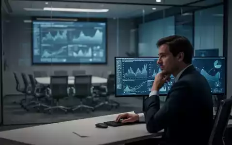 Eine nachdenkliche Person sitzt an einem Schreibtisch in einem modernen Büro, während im Hintergrund ein leerer Konferenzraum zu sehen ist. - Foto: über boerse-global.de