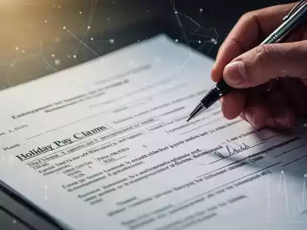 Nahaufnahme eines stilisierten Rechtsdokuments mit einer unscharfen Hand, die einen Stift hält, symbolisiert Rechtsansprüche und Finanzen. - Foto: über boerse-global.de