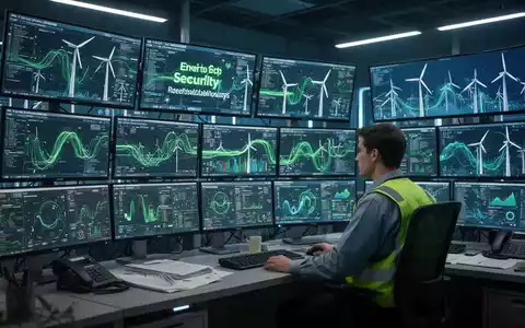 Ein Kontrollraum eines Stromnetzes mit Bildschirmen, die Energiedaten und Diagramme anzeigen, symbolisiert die deutsche Energiewende. - Foto: über boerse-global.de