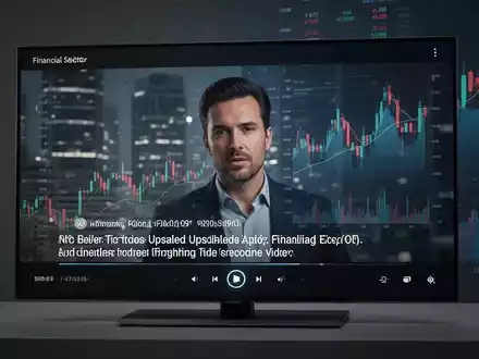 Ein moderner Mediaplayer auf einem Bildschirm mit KI-Untertiteln und hochskaliertem Video, dezent im Finanzkontext. - Foto: über boerse-global.de