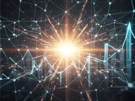Abstrakte Darstellung des Telekommunikationssektors mit einem digitalen Netz und hellem Licht, das Innovation und Wachstum symbolisiert. - Foto: über boerse-global.de