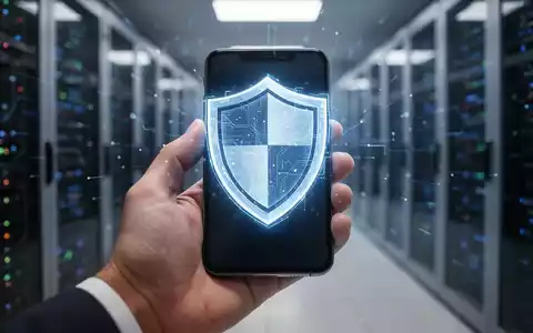 Eine Hand hält ein Smartphone mit einem digitalen Schildsymbol auf dem Bildschirm, das verbesserte Privatsphäre- und Sicherheitsfunktionen darstellt. - Foto: über boerse-global.de