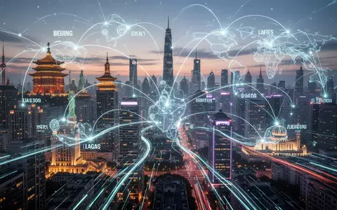 Futuristische Skyline in der Dämmerung mit leuchtenden digitalen Netzlinien, die globale Wahrzeichen und erleuchtete Gebäude verbinden. - Foto: über boerse-global.de
