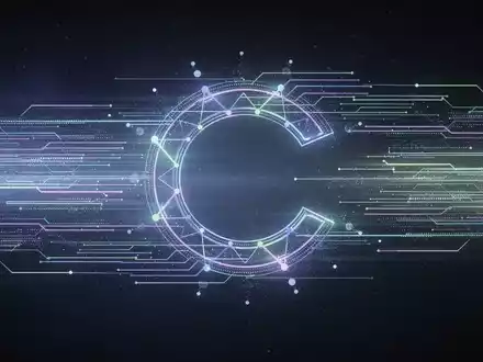 Abstrakte Darstellung von schnellem Datenfluss und sicheren Transaktionen, mit leuchtenden digitalen Linien, die zu einem 'C' konvergieren. - Foto: über boerse-global.de