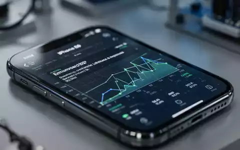 Nahaufnahme eines Smartphone-Bildschirms mit technischem Datennutzungsdiagramm, unscharfer Hintergrund deutet auf professionelles Umfeld hin. - Foto: über boerse-global.de