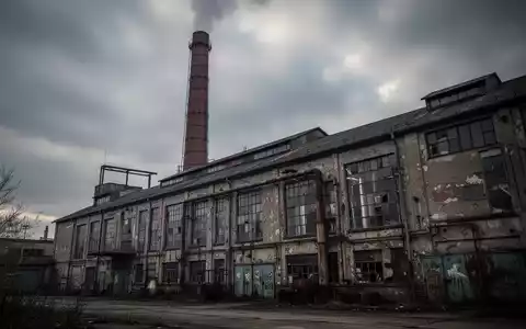 Ein verwittertes, industrielles Brauereigebäude mit einem markanten Schornstein unter einem dramatischen, bedeckten Himmel. - Foto: über boerse-global.de